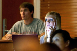 Students listening in lecture academics 