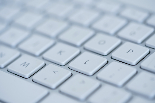 closeup of laptop keyboard