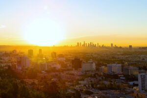 sun setting still landscape photo