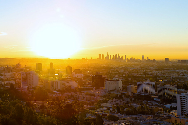 sun setting still landscape photo