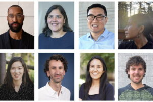 Top row L to R: Coleman Collins, Paola Guerrero Rosada, Evgeny Kvon, Evangelina Macias. Bottom row L to R: Xizheng Wang, Pim Oomen, Carolina Valdivia, Henri Drake.