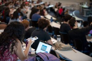 Students in large classroom